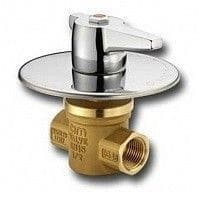 Cimberio Кран шаровой для скрытого монтажа 127 1/2" серии Т10 полнопроходной PN100 BВ декор. хром. ручка Ø100 арт. CIM 127 12