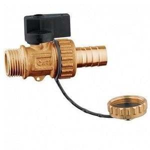 Cimberio Кран шаровой сливной 193 1/2" с насадкой для шланга PN16 НН флажок арт. CIM 193 12