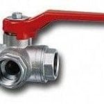 Cimberio Кран шаровой треходовой 21L 1/4" тип L полнопроходной PN40 ВВВ рычаг арт. CIM 21L 14