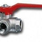 Cimberio Кран шаровой треходовой 21T 1/4" тип T полнопроходной PN40 ВВВ рычаг арт. CIM 21T 14