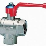 Cimberio Кран шаровой треходовой деления потока 23 1/2" тип T полнопроходной PN25 ВВВ рычаг арт. CIM 23 12