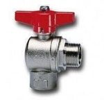 Cimberio Кран шаровой угловой 230 1/2" серии Т10 полнопроходной PN100 BН бабочка арт. CIM 230 12