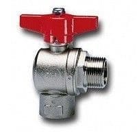 Cimberio Кран шаровой угловой 230 1/2" серии Т10 полнопроходной PN100 BН бабочка арт. CIM 230 12