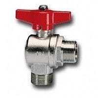 Cimberio Кран шаровой угловой 232 1/2" серии Т10 полнопроходной PN100 НН бабочка арт. CIM 232 12