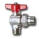 Cimberio Кран шаровой угловой 239 1/2" серии Т12 полнопроходной с разъемным соединением PN80 НН бабочка арт. CIM 239 12