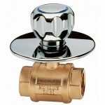 Cimberio Кран шаровой для скрытого монтажа 26S 3/8" серии Т10 полнопроходной PN100 BВ декор. хром. ручка Ø70 арт. CIM 26S 38