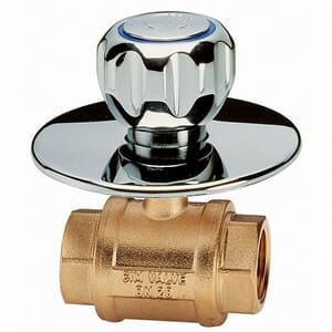 Cimberio Кран шаровой для скрытого монтажа 26S 3/8" серии Т10 полнопроходной PN100 BВ декор. хром. ручка Ø70 арт. CIM 26S 38