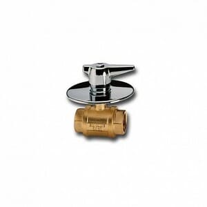 Cimberio Кран шаровой для скрытого монтажа 27 3/8" серии Т10 полнопроходной PN100 BВ декор. хром. ручка Ø100 арт. CIM 27 38