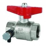 Cimberio Кран шаровой 300 1/2" серии Т14 полнопроходной со сливом PN60 ВВ бабочка арт. CIM 300 12