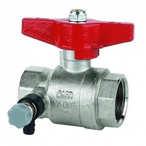 Cimberio Кран шаровой 300 1/2" серии Т14 полнопроходной со сливом PN60 ВВ бабочка арт. CIM 300 12