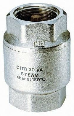 Cimberio Клапан обратный пружинный 30VA 3/8"для пара 4бар PN20 ВВ арт. CIM 30VA 38