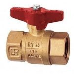 Cimberio Кран шаровой 312CR 1/4" серии Т12 корроз. латунь полнопроходной PN80 BB рычаг арт. CIM 312CR 14