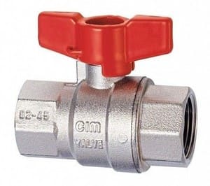 Cimberio Кран шаровой 316 1/4" серии Т16 полнопроходной PN80 BB бабочка арт. CIM 316 14