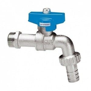 Cimberio Кран шаровой сливной морозоустойчивый 334/1 1/2" с насадкой для шланга PN20 НН бабочка арт. CIM 334/1 12