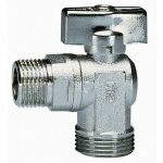 Cimberio Кран шаровой угловой 39 1/2"х3/4" для стиральных машин PN16 НН бабочка арт. CIM 39 12x34