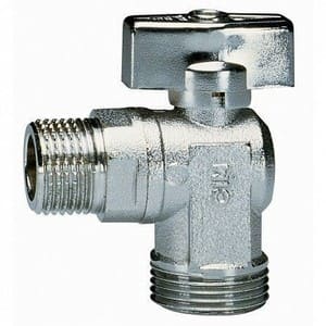 Cimberio Кран шаровой угловой 39 1/2"х3/4" для стиральных машин PN16 НН бабочка арт. CIM 39 12x34