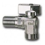 Cimberio Кран шаровой угловой 39L 1/2"х3/4" для стиральных машин удлин. PN16 НН бабочка арт. CIM 39L 12x34