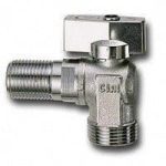 Cimberio Кран шаровой угловой 39LNR 1/2"х3/4"для стиральных машин удлин. с обратн. клапаном PN16 НН бабочка арт. CIM 39LNR 12x34