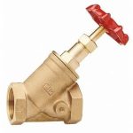 Cimberio Клапан запорный с наклонным штоком 61CRNL 3/8" с пружин. обратным клапаном PN20 ВВ арт. CIM 61CRNL 38