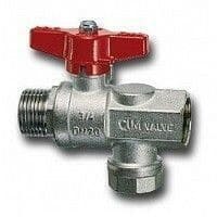 Cimberio Кран шаровой с фильтром 620МА 1/2" серии Т12 полнопроходной PN80 BН бабочка арт. CIM 620MA 12