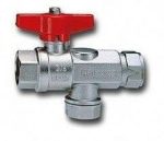 Cimberio Кран шаровой с фильтром и обратным клапаном 621 1/2" серии Т12 полнопроходной PN80 BВ бабочка арт. CIM 621 12