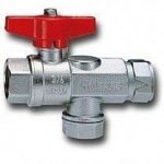 Cimberio Кран шаровой с фильтром и обратным клапаном 621 1/2" серии Т12 полнопроходной PN80 BВ бабочка арт. CIM 621 12