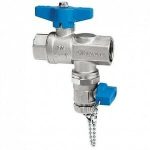 Cimberio Кран шаровой с фильтром и сливным краном 630 1/2" серии Т12 полнопроходной PN80 BВ бабочка арт. CIM 630 12