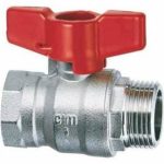 Cimberio Кран шаровой RED6/1MF 1/2" серии RED5 полнопроходной PN50 BН бабочка арт. CIM RED6/1MF 12