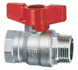 Cimberio Кран шаровой RED6/1MF 1/2" серии RED5 полнопроходной PN50 BН бабочка арт. CIM RED6/1MF 12