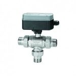 Cimberio Кран шаровой трехходовой с электроприводом 708 3/4" 230B серия Т23 тип L с разъемным соединением PN40 ННН арт. CIM 708 34