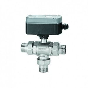 Cimberio Кран шаровой трехходовой с электроприводом 708 3/4" 230B серия Т23 тип L с разъемным соединением PN40 ННН арт. CIM 708 34