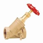 Cimberio Клапан запорный с наклонным штоком 74CRNL 3/8"с сливным краном PN20 ВВ арт. CIM 74CRNL 38