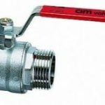 Cimberio Кран шаровой RED5MF 1/2" серии RED5 полнопроходной PN50 BН плоский рычаг арт. CIM RED5MF 12