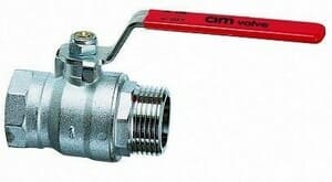 Cimberio Кран шаровой RED5MF 1/2" серии RED5 полнопроходной PN50 BН плоский рычаг арт. CIM RED5MF 12