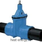 Е2 Задвижка короткая с PE патрубками PN 16 Hawle 4050E2 100/110