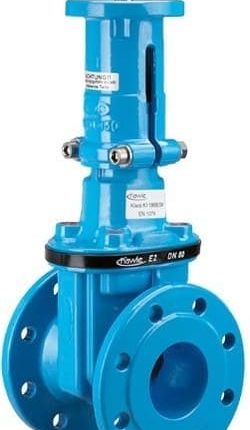 Е2 Задвижка длинная с переходником для э/привода Hawle 4700ELE2 PN16