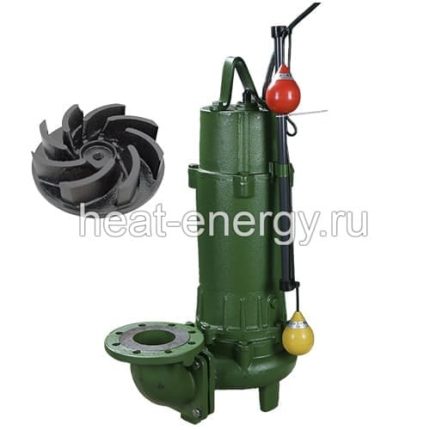 Погружной вихревой фекальный насос Evak 50ECW-5.20-he