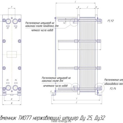 Теплообменник Термоблок Теплохит ТИ077 Ду20
